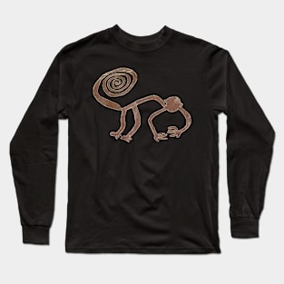 Nazca Line Monkey Long Sleeve T-Shirt